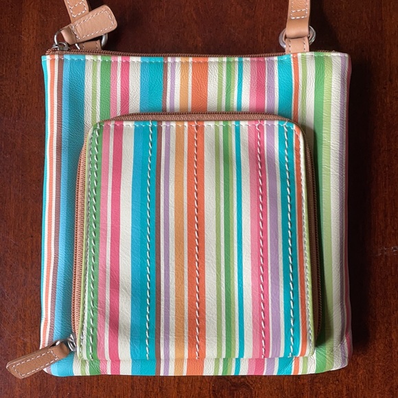 Fossil Multicolored Genuine Leather Crossbody Bag - Picture 2 of 4